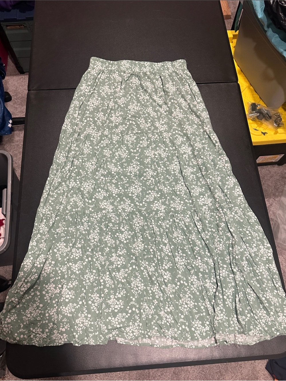 Streetwear Society Sage Green Floral Maxi Skirt